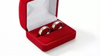 Obrączki ślubne stalowe srebrne z złotym akcentem eleganckie 6 mm KO27 - 5