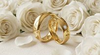 Złote klasyczne obrączki ślubne Blackberry® stal 316L para KO15 - 2