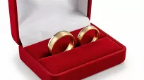 Obrączki ślubne ze stali chirurgicznej złoto srebro mat połysk 6 mm KO29 - 5