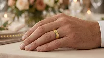 Obrączki ślubne złote stalowe połysk z cyrkonią eleganckie 6 mm KO23 - 9