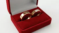Obrączki ślubne złote stalowe połysk z cyrkonią eleganckie 6 mm KO23 - 6