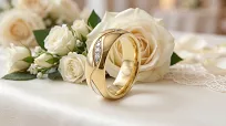 Obrączki ślubne złote stal chirurgiczna eleganckie łezki 6 mm KO10 - 4