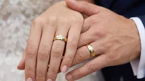 Obrączki ślubne złote stal chirurgiczna eleganckie łezki 6 mm KO10 - 7