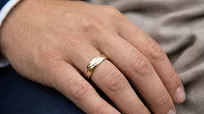 Obrączki ślubne złote stal chirurgiczna eleganckie łezki 6 mm KO10 - 8