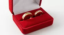 Obrączki ślubne złote stal chirurgiczna eleganckie łezki 6 mm KO10 - 6