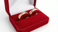 Obrączki ślubne stal chirurgiczna złoto srebro eleganckie 6 mm KO12 - 6