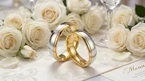 Obrączki ślubne ze stali chirurgicznej złoto-srebrne eleganckie 6 mm KO26 - 2