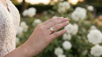 Obrączki ślubne ze stali chirurgicznej złoto-srebrne eleganckie 6 mm KO26 - 8