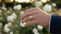 Obrączki ślubne ze stali chirurgicznej złoto-srebrne eleganckie 6 mm KO26 - 9
