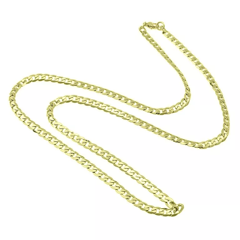 ZŁOTY NASZYJNIK ŁAŃCUSZEK PANCERKA 3MM STAL 316L