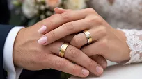 Obrączki ślubne stalowe złoto srebrne eleganckie z cyrkonią 6 mm KO11 - 7