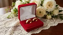 Obrączki ślubne stalowe złoto srebrne eleganckie z cyrkonią 6 mm KO11 - 3