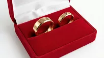 Obrączki ślubne złote fazowane stal chirurgiczna 316L 6/8mm para KO37 - 6