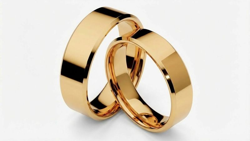 Złote klasyczne obrączki ślubne Blackberry® stal 316L para KO37